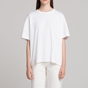 NWT AIRism White Cotton Oversized T-Shirt | Uniqlo